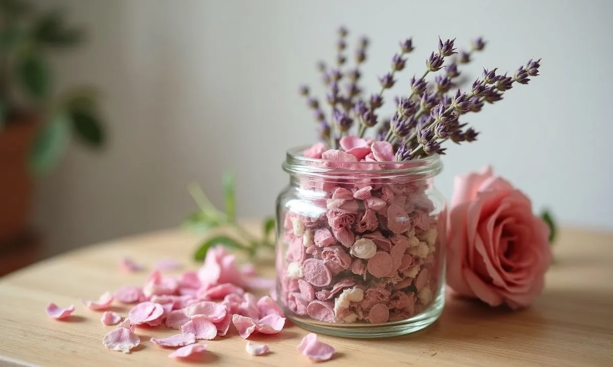 Why placing dried lavender and rose petals in a jar near your mirror brings calm energy