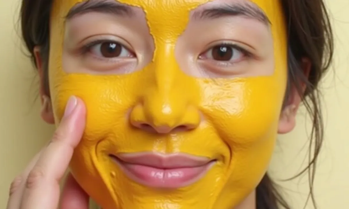 This quick turmeric + yogurt face mask is said to brighten skin better than expensive facials